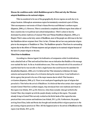 留学生Essay代写案例